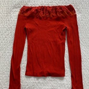 Free People Long Sleeve ribbed shirt